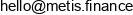 Metis Finance Adres e-mail