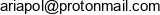 Ariapol Email address