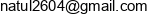 Natul Email address Natul Email address