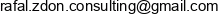 Rafal Zdon Consulting Email address