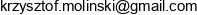 Krzysztof Molinski Email address