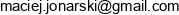 Maciej Jonarski Consulting Email address