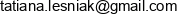 Firma Uslugowo Handlowa Tatiana Lesniak Email address