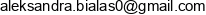 Aleksandra Bialas Email address