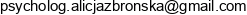 Gabinet Psychologiczno Psychoterapeutyczny Alicja Zbronska Email address