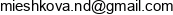 Nataliia Mieshkova Email address