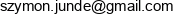 Szymon Junde Game Design Email address
