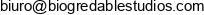 Biogredablestudios Adres e-mail
