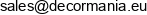 Decormania Adres e-mail