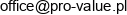 Pro Value Adres e-mail