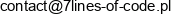 7 Lines Of Code Marcin Bos Email address