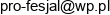 Pro Fesjal Adres e-mail