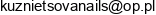 Yana Kuznietsova Adres e-mail