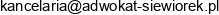 Kancelaria Adwokacka Adwokat Artur Siewiorek Email address