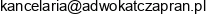 Kancelaria Adwokacka Mateusz Czapran Attorney At Law Email address