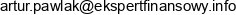 Ekspert Finansowy Artur Pawlak Email address