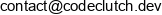 Codeclutch Adres e-mail