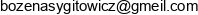 Evii Bozena Sygitowicz Email address