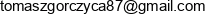 Tomasz Gorczyca Firma Uslugowa Email address
