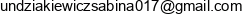 Sabina Undziakiewicz Adres e-mail