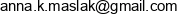 Digital Marketing Anna Maslak Email address