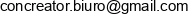 Concreator Adres e-mail