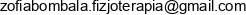 Zofia Bombala Fizjoterapia Email address