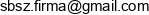 Sbsz Adres e-mail