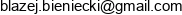 Blazej Bieniecki Email address