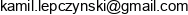 Kamil Lepczynski Email address