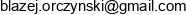 Przychodnia Weterynaryjna Prywatna Praktyka Weterynaryjna Blazej Orczynski Adres e-mail