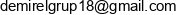 Demirel Grup Email address
