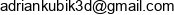 Adrian Kubik 3d Studio Email address