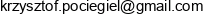 Krzysztof Pociegiel Email address