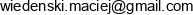 Maciej Wiedenski Email address