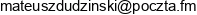 Draft Projekt Mateusz Dudzinski Adres e-mail