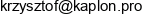 Krzysztof Kaplon Email address