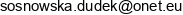 Aleksandra Sosnowska Dudek Email address