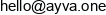 Ayva Email address
