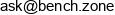 Bench Zone Adres e-mail