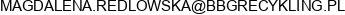 1 Sortimex S C Dzialalnosc Handlowa Surowce Wtorne Magdalena Redlowska Anna Sobczyk 2 Clue S C Magdalena Redlowska Artur Redlowski Email address