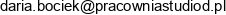Studio D Pracownia Wnetrz Daria Bociek Adres e-mail