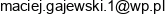 Budwise Maciej Gajewski Adres e-mail