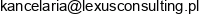 Kancelaria Radcow Prawnych I Adwokatow Lexus Consulting Gicala Koczar Ostrowski Pokorski Adres e-mail