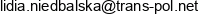 Transport Ciezarowy Gemini Lidia Niedbalska Email address