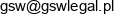 Gsw Legal Szalc I Wspolnicy Adres e-mail