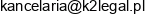 K2 Legal Korbonski I Partnerzy Kancelaria Radcow Prawnych Email address