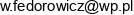 Wojciech Fedorowicz P H U Fed Dor Adres e-mail