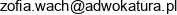 Kancelaria Adwokacka Zofia Wach Email address