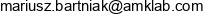 Amk Lab Mariusz Bartniak Email address